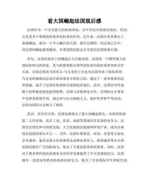 看大国崛起法国观后感