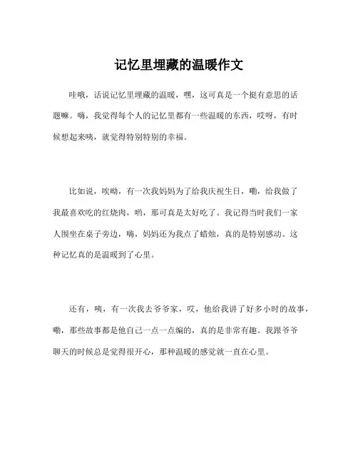 记忆里埋藏的温暖作文