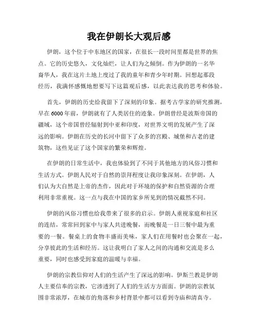 我在伊朗长大观后感