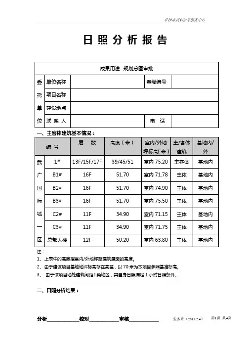 15号文 长沙日照分析报告模板(总图)