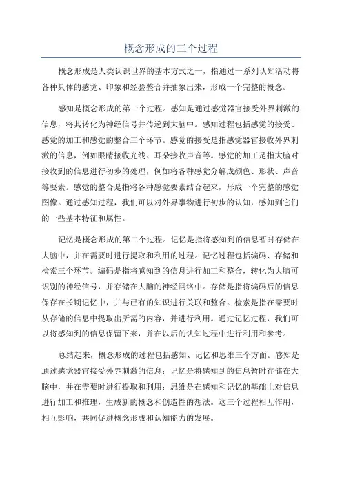 概念形成的三个过程