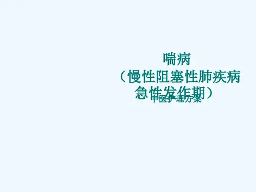 喘证的中医护理方案