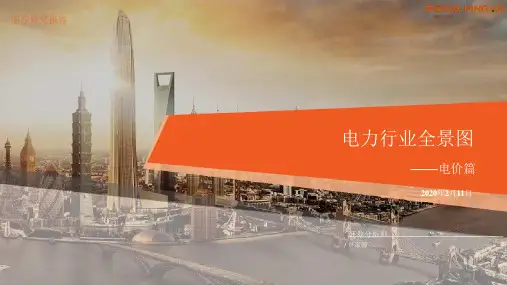 2020电力行业全景图：电价篇