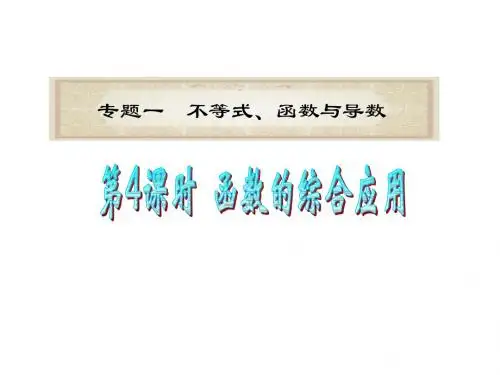 2011届新课标高中总复习(第2轮浙江专用)第4课时 函数的综合利用