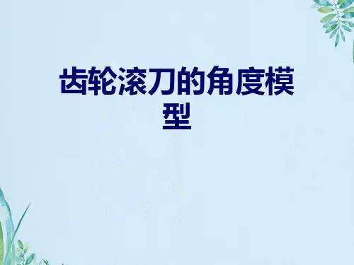 齿轮滚刀的角度模型资料