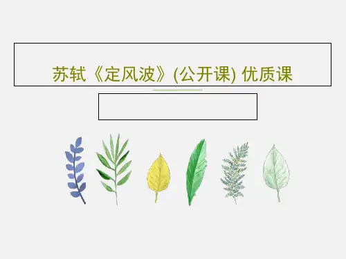 苏轼《定风波》(公开课) 优质课PPT文档共18页