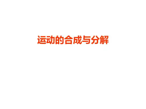 高中物理课件-3.1运动的合成与分解