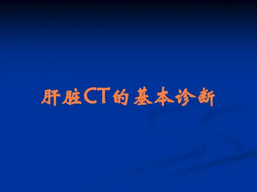 肝脏CT的基本诊断