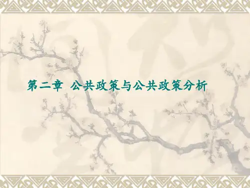 第二章-公共政策与公共政策分析精品PPT课件