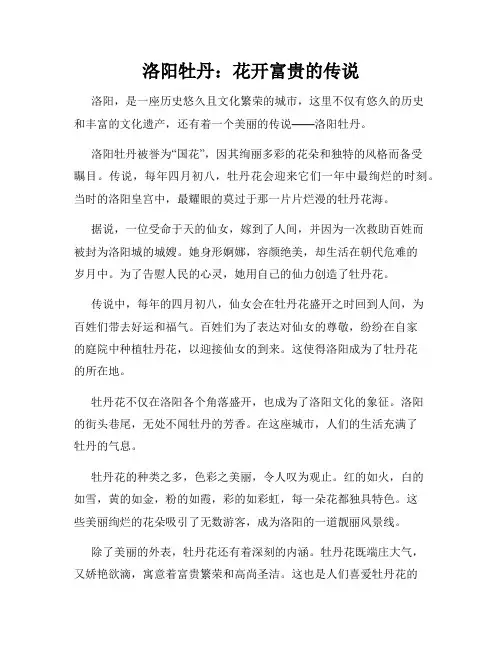 洛阳牡丹：花开富贵的传说