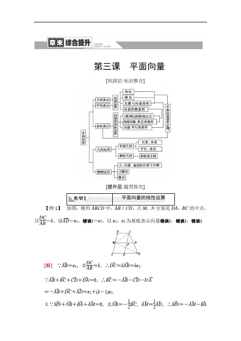 2020-2021学年人教A版数学必修4：第2章阶段综合提升第3课平面向量