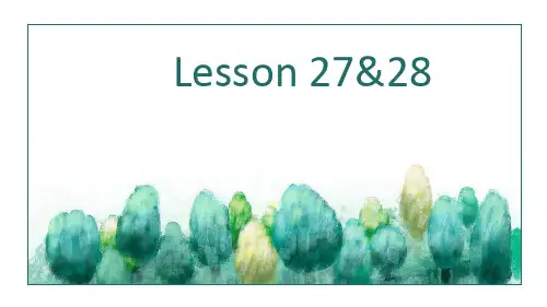 新概念英语第一册第27-28课课件