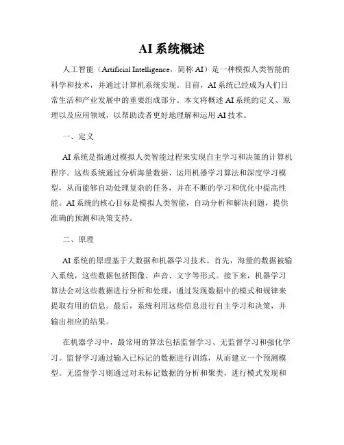 AI系统概述