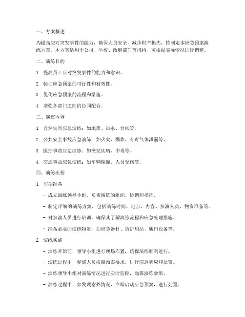 应急预案演练方案及流程