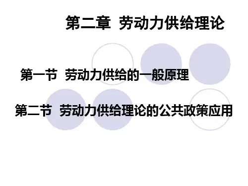 第二章-劳动力供给