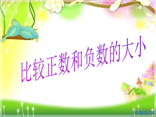 比较正数和负数的大小