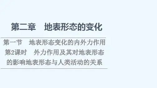 2021_2022学年新教材高中地理第2章地表形态的变化第1节第2课时外力作用及其对地表形态的影响地