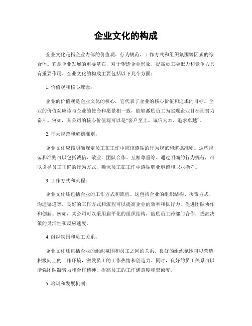 企业文化的构成
