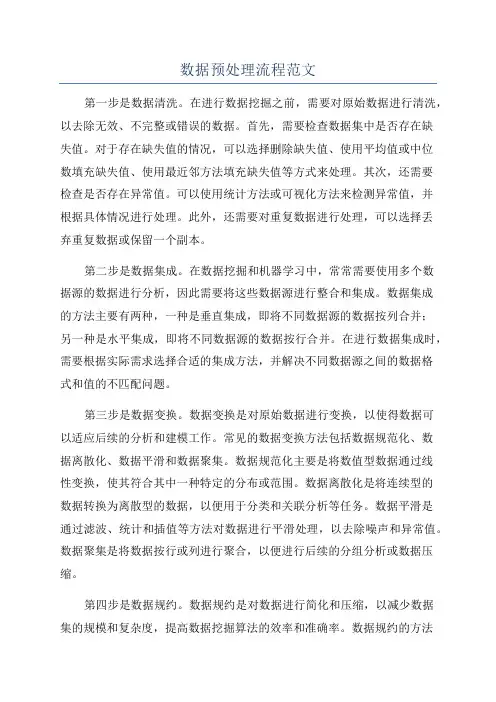 数据预处理流程范文