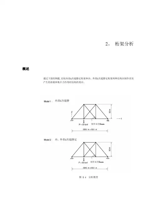 midas桁架分析实例