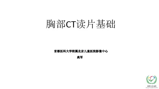 胸部CT读片基础