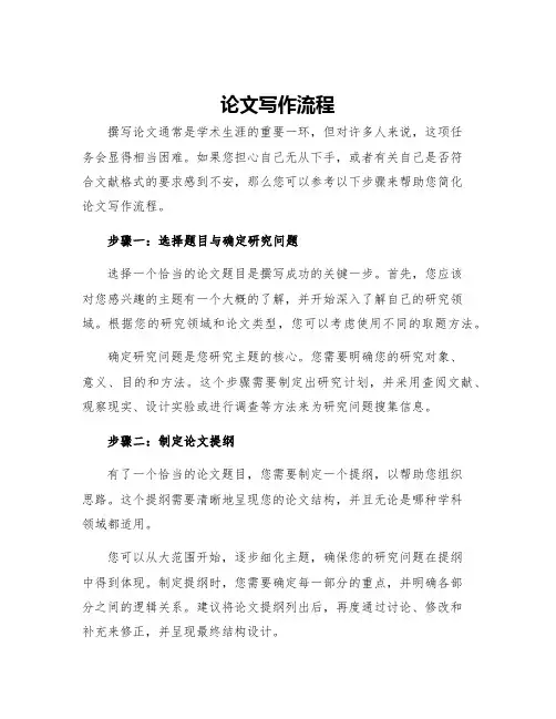 论文写作流程
