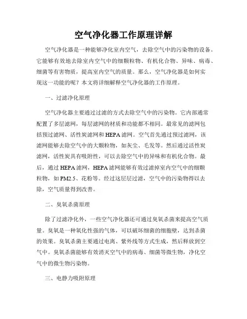 空气净化器工作原理详解