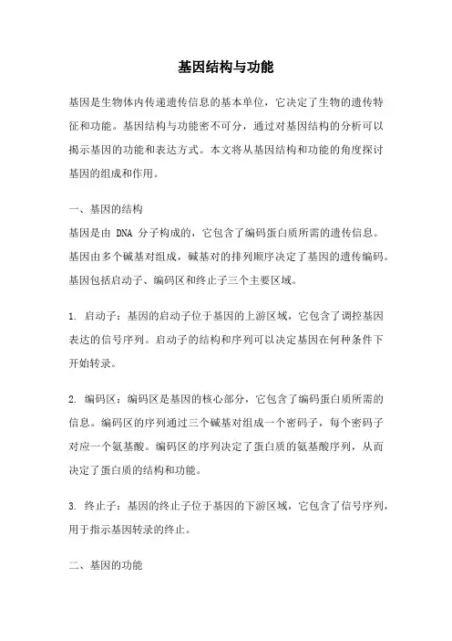 基因结构与功能
