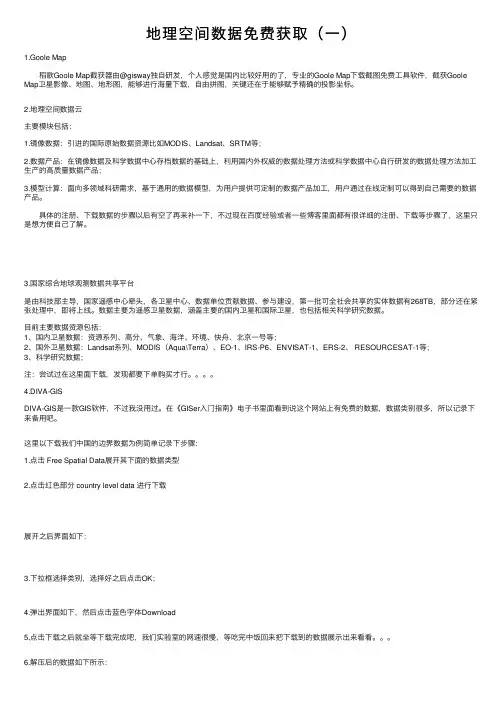 地理空间数据免费获取（一）