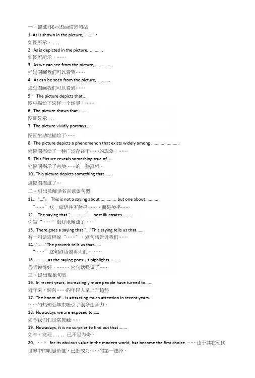 大学英语四级作文万能句型100条