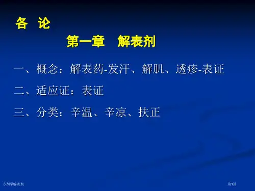 方剂学解表剂