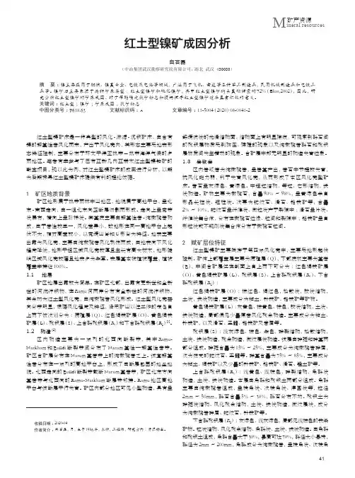 红土型镍矿成因分析