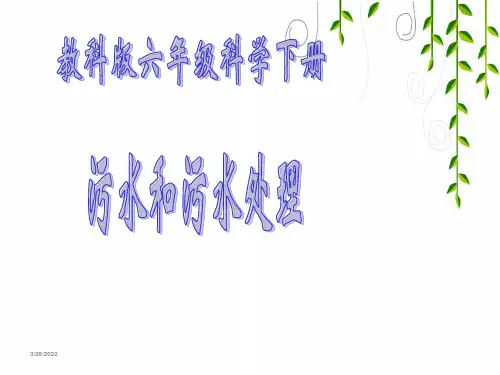 教科版科学六年级下册《污水和污水处理》教学课件