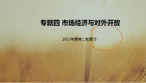 2017高考政治二轮复习专题突破配套授课课件-专题4市场经济与对外开放 精品