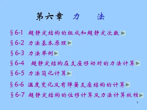 结构力学第六章 力法