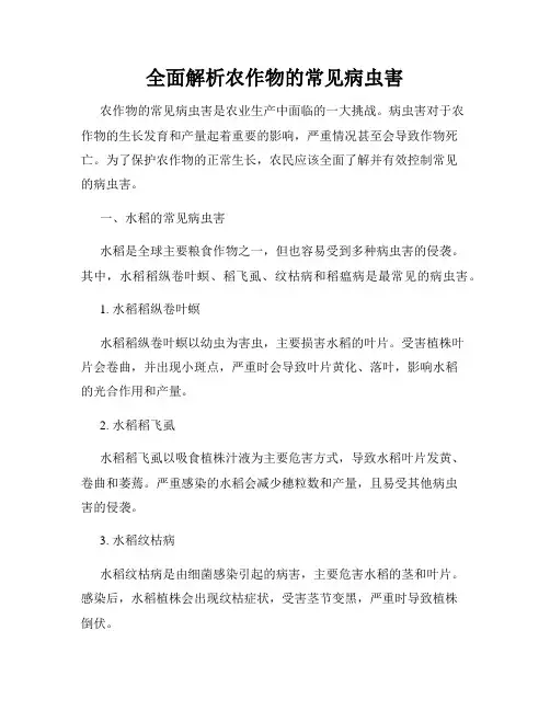 全面解析农作物的常见病虫害
