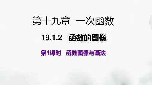 人教版数学八年级下册第十九章《19.1.2---函数的图像》课件