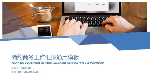 简约商务工作汇报通用模板(2)