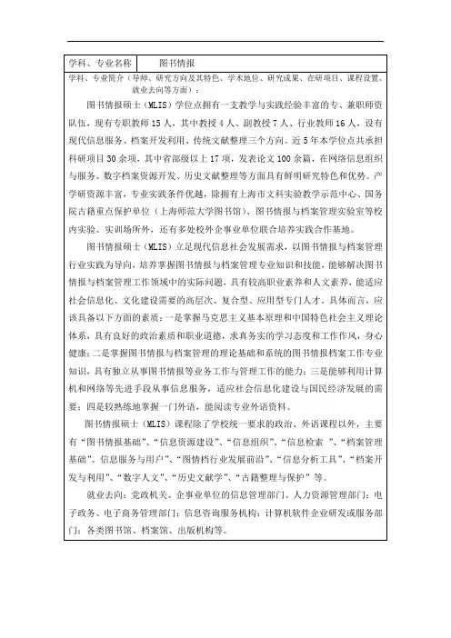2021年上海师范大学研究生125500图书情报