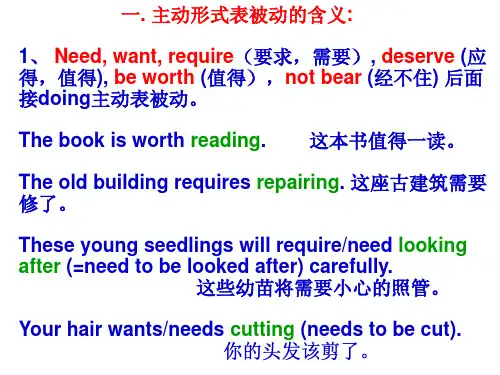 高考英语中主动表被动现象(PPT)5-2