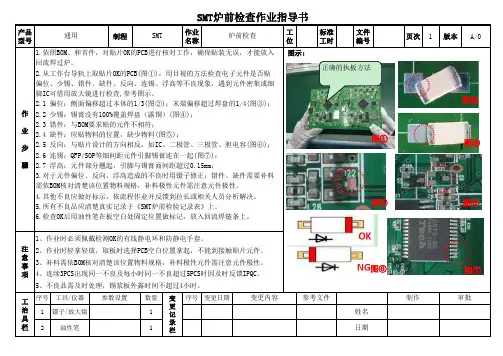 SMT炉前检查作业指导书