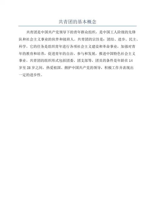 共青团的基本概念