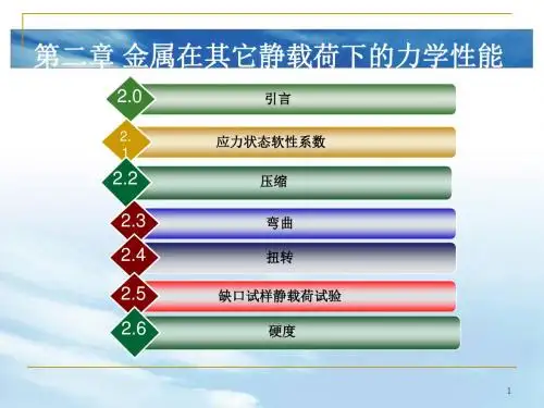 第2章 金属在其它静载荷下的力学性能