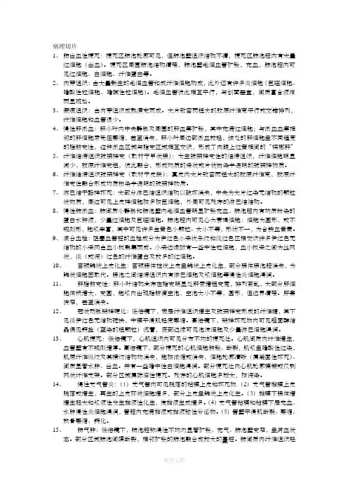 病理切片考试资料