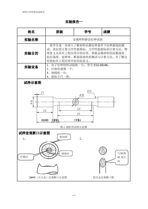 金属材料静态拉伸试验
