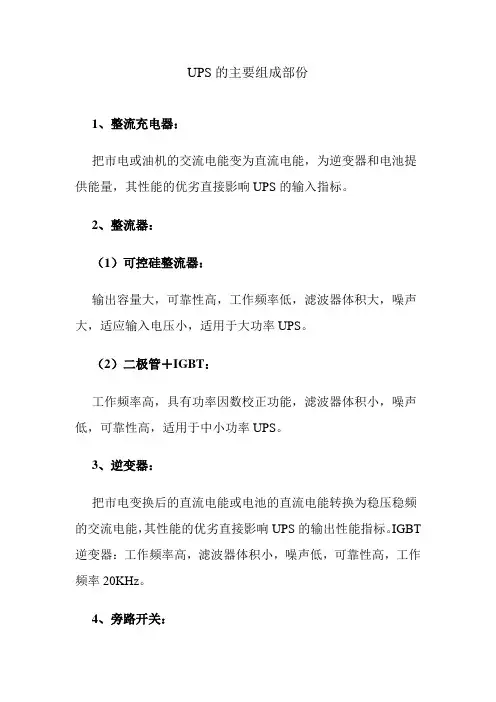 UPS的主要组成部份