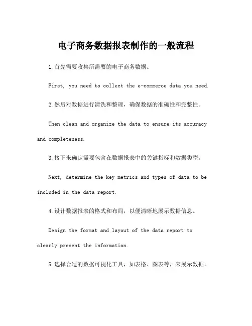 电子商务数据报表制作的一般流程