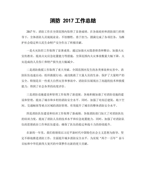 消防 2017工作总结