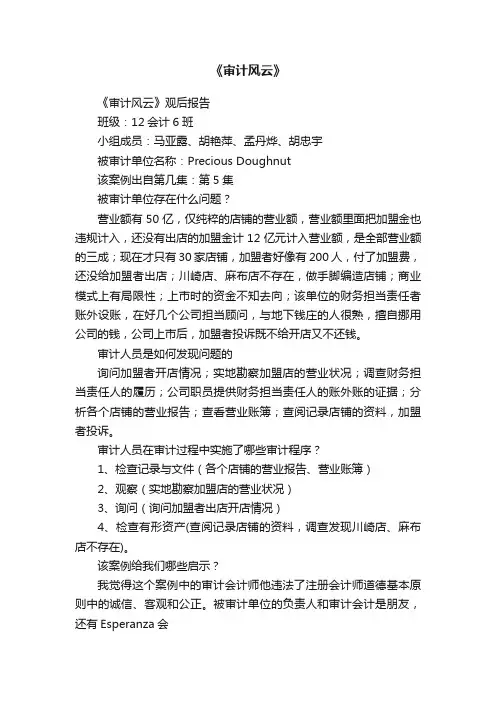 《审计风云》