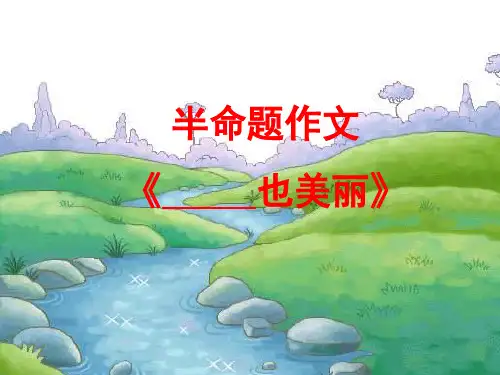写作《——也美丽》
